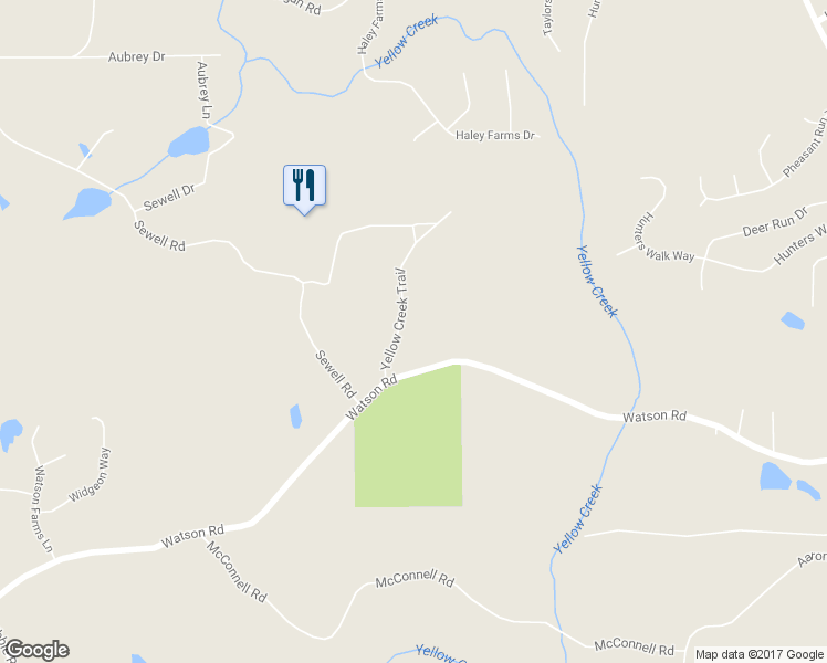 map of restaurants, bars, coffee shops, grocery stores, and more near 4070 Yellow Creek Trail in Cumming