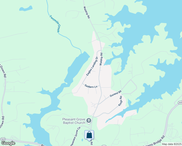 map of restaurants, bars, coffee shops, grocery stores, and more near 9505 Eagles Landing Drive in Gainesville