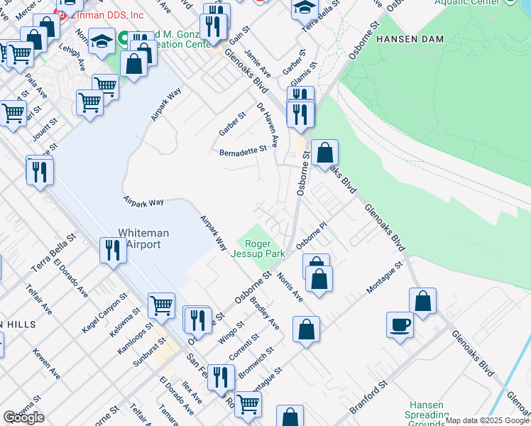 map of restaurants, bars, coffee shops, grocery stores, and more near in Los Angeles