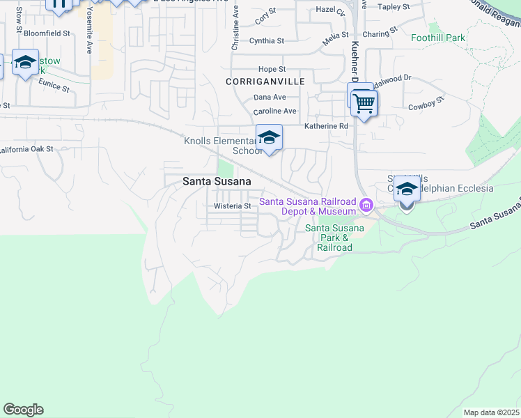 map of restaurants, bars, coffee shops, grocery stores, and more near 1200 Alta Vista Road in Simi Valley