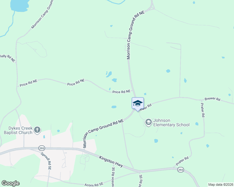 map of restaurants, bars, coffee shops, grocery stores, and more near 426 Price Road Northeast in Rome