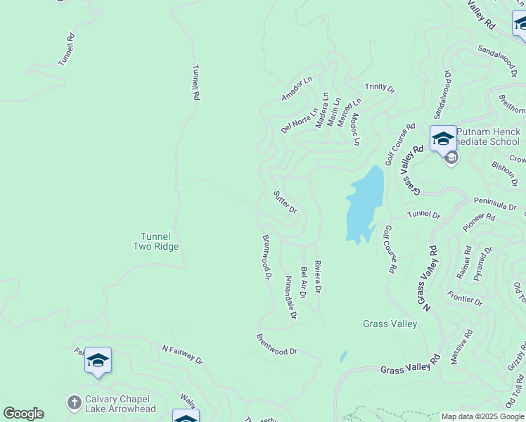 map of restaurants, bars, coffee shops, grocery stores, and more near 26515 Placer Lane in Lake Arrowhead