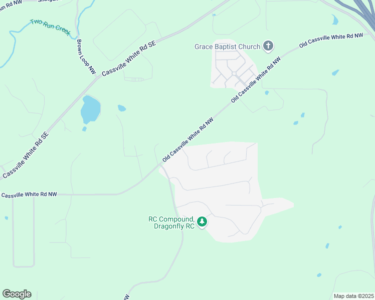 map of restaurants, bars, coffee shops, grocery stores, and more near 13 Greystone Lane Northwest in Cartersville