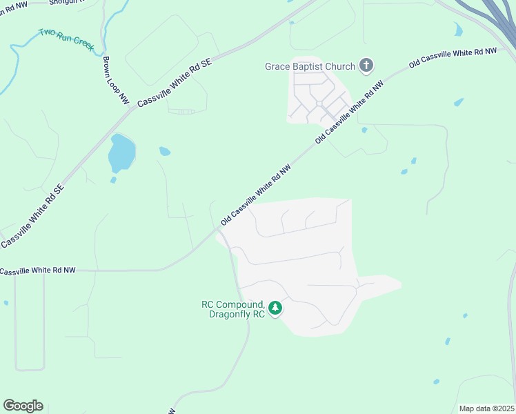 map of restaurants, bars, coffee shops, grocery stores, and more near 13 Greystone Lane Northwest in Cartersville