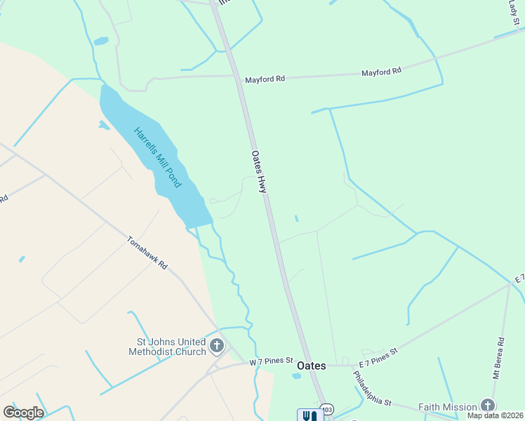 map of restaurants, bars, coffee shops, grocery stores, and more near 3316 Oates Highway in Lamar