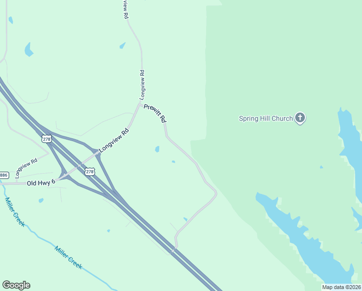 map of restaurants, bars, coffee shops, grocery stores, and more near 745 Prewitt Road in Pontotoc