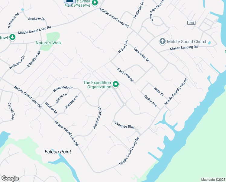 map of restaurants, bars, coffee shops, grocery stores, and more near 1012 Anchors Bend Way in Wilmington