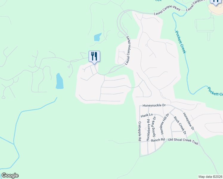 map of restaurants, bars, coffee shops, grocery stores, and more near 216 Balsam Drive in Canton