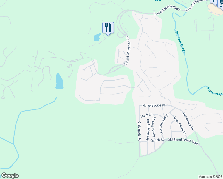 map of restaurants, bars, coffee shops, grocery stores, and more near 216 Balsam Drive in Canton