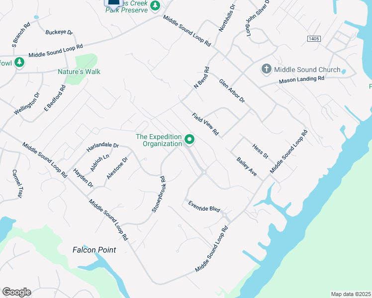 map of restaurants, bars, coffee shops, grocery stores, and more near 1012 Anchors Bend Way in Wilmington