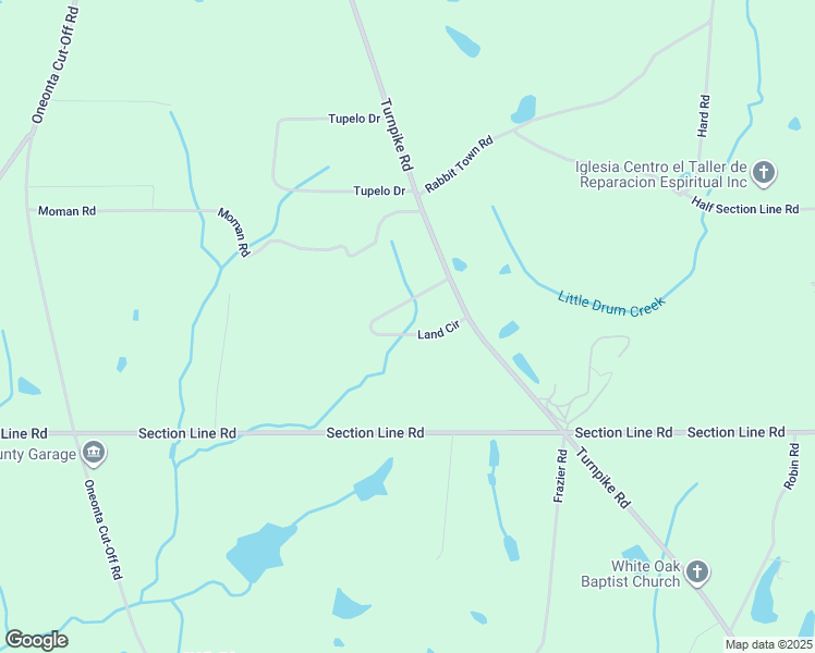 map of restaurants, bars, coffee shops, grocery stores, and more near 140 Land Circle in Albertville