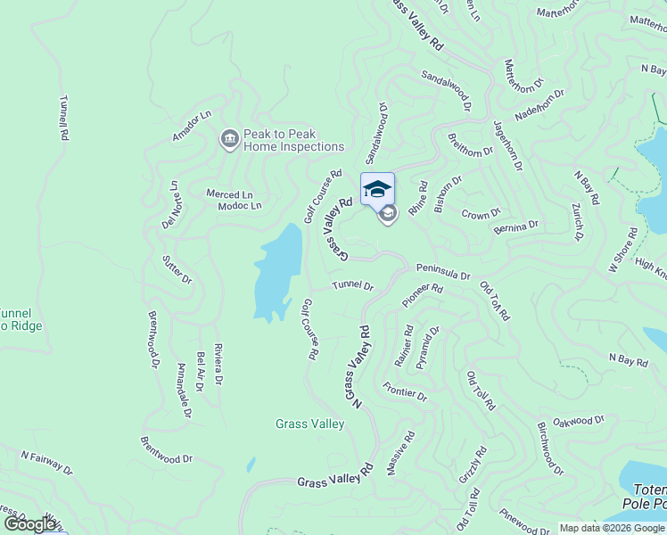 map of restaurants, bars, coffee shops, grocery stores, and more near 645 Tunnel Court in Lake Arrowhead
