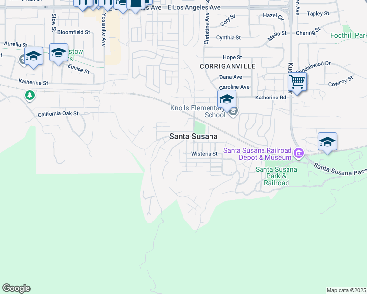 map of restaurants, bars, coffee shops, grocery stores, and more near 651 Katherine Road in Simi Valley