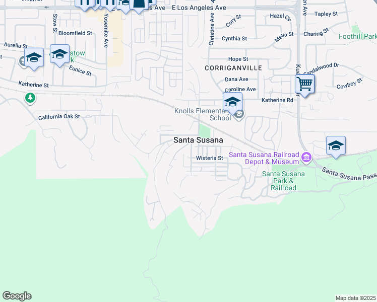 map of restaurants, bars, coffee shops, grocery stores, and more near 651 Katherine Road in Simi Valley