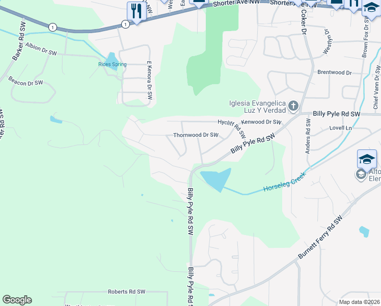 map of restaurants, bars, coffee shops, grocery stores, and more near 107 Elmwood Drive in Rome