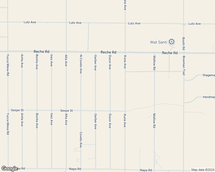 map of restaurants, bars, coffee shops, grocery stores, and more near 670 Ducor Avenue in Landers