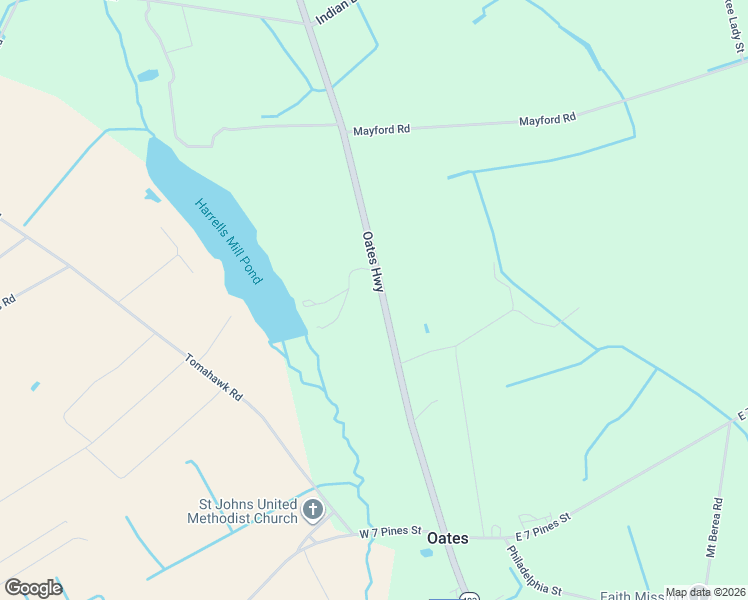 map of restaurants, bars, coffee shops, grocery stores, and more near 3316 Oates Highway in Lamar