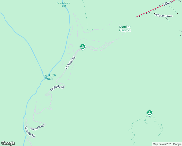 map of restaurants, bars, coffee shops, grocery stores, and more near 73 Upper San Antonio in Mount Baldy