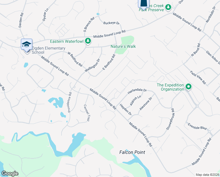 map of restaurants, bars, coffee shops, grocery stores, and more near 395a Whisper Park Drive in Wilmington