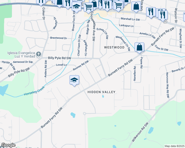 map of restaurants, bars, coffee shops, grocery stores, and more near 8 Robinson Avenue Souhwest in Rome