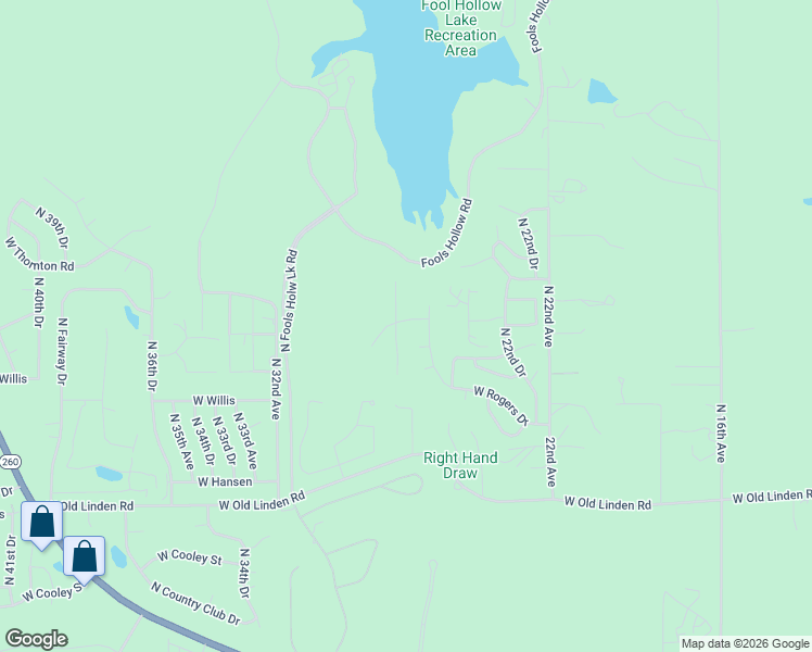 map of restaurants, bars, coffee shops, grocery stores, and more near 1330 North 26th Cul in Show Low