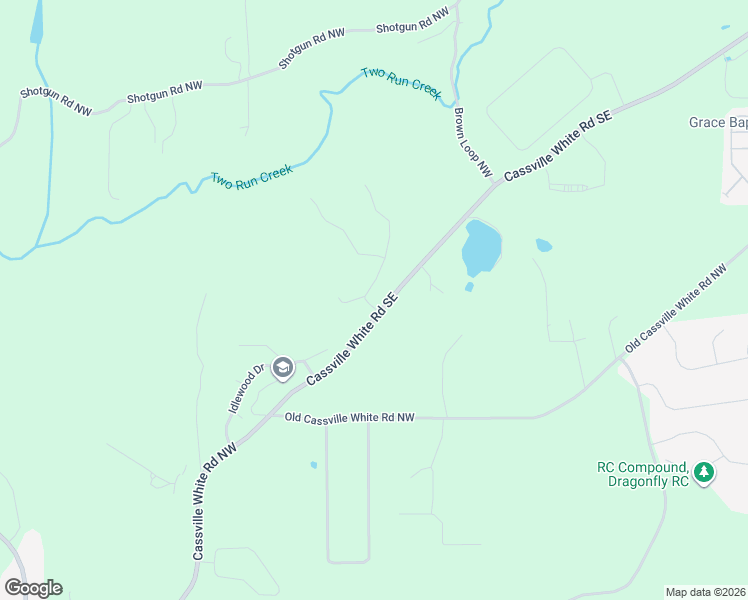 map of restaurants, bars, coffee shops, grocery stores, and more near 493 Cassville White Road Northwest in Cartersville