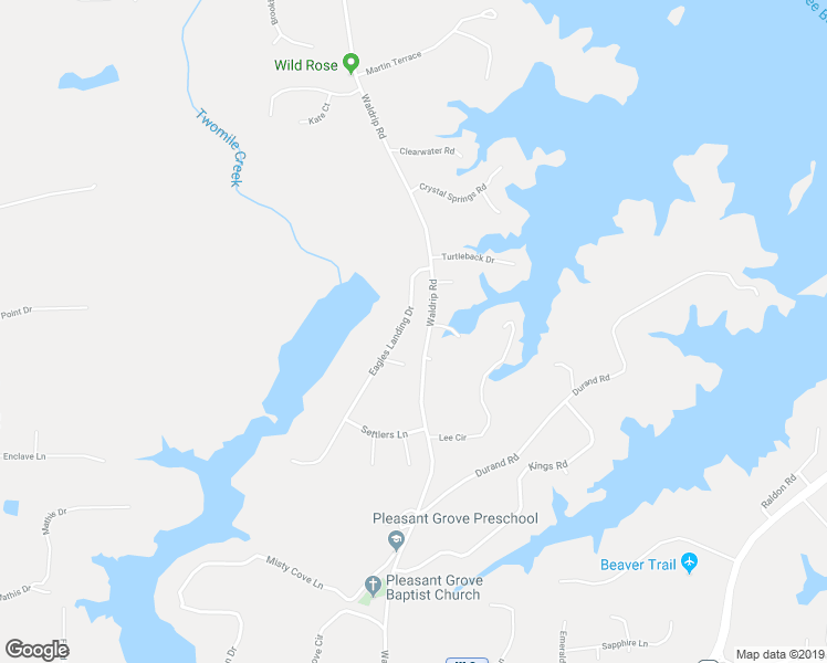 map of restaurants, bars, coffee shops, grocery stores, and more near 9385 Eagles Landing Drive in Gainesville