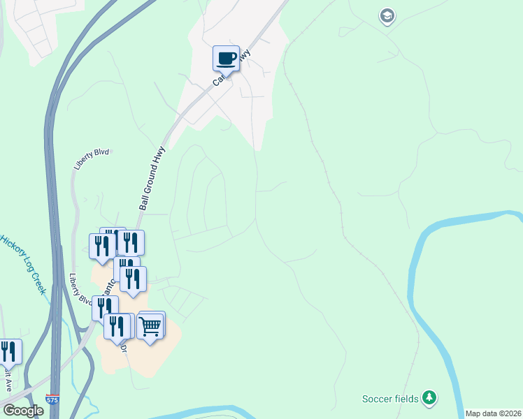 map of restaurants, bars, coffee shops, grocery stores, and more near 1544 York Drive in Canton