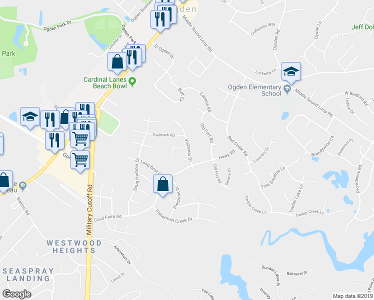 map of restaurants, bars, coffee shops, grocery stores, and more near 7212 Trailmark Road in Wilmington