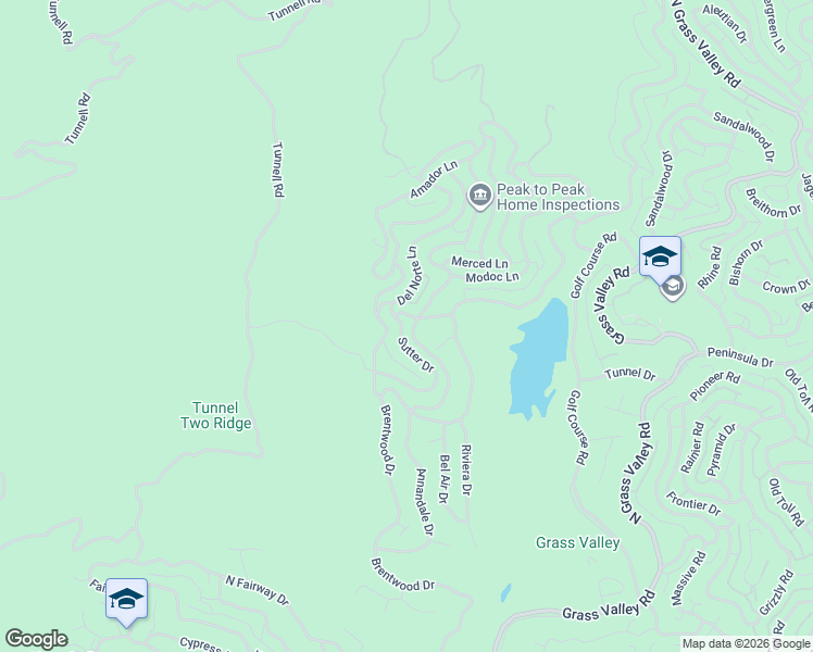 map of restaurants, bars, coffee shops, grocery stores, and more near 695 Sutter Drive in Lake Arrowhead