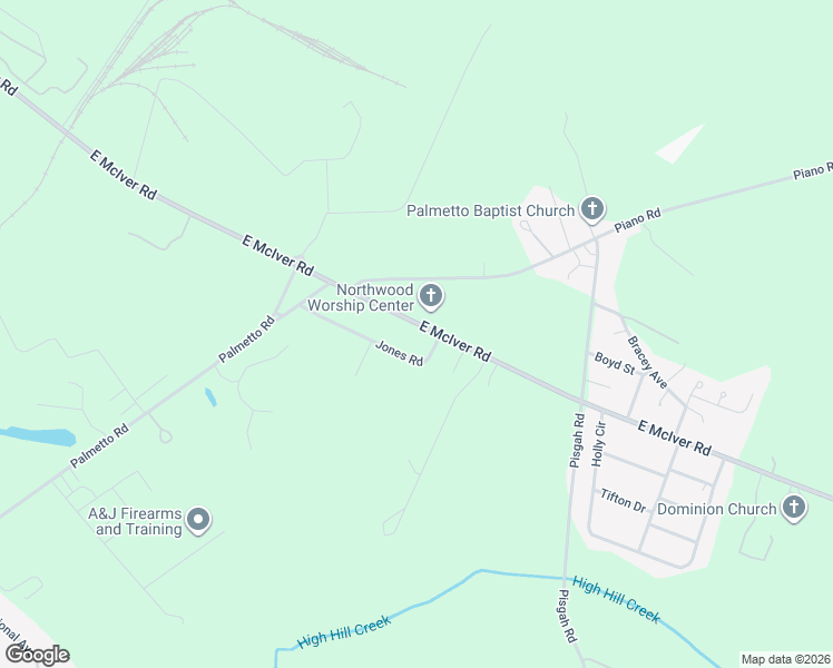 map of restaurants, bars, coffee shops, grocery stores, and more near 1100 East McIver Road in Darlington