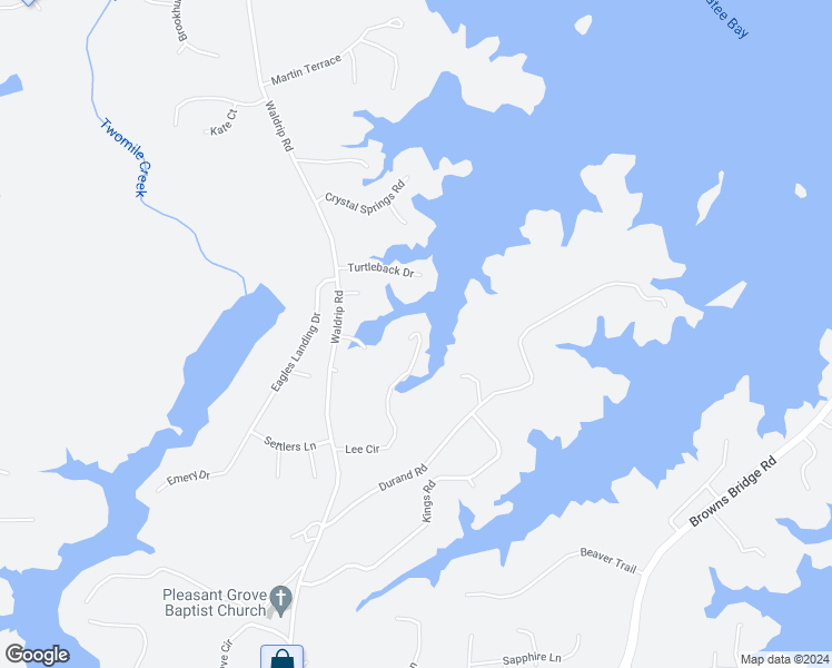 map of restaurants, bars, coffee shops, grocery stores, and more near 15336 Lee Circle in Gainesville
