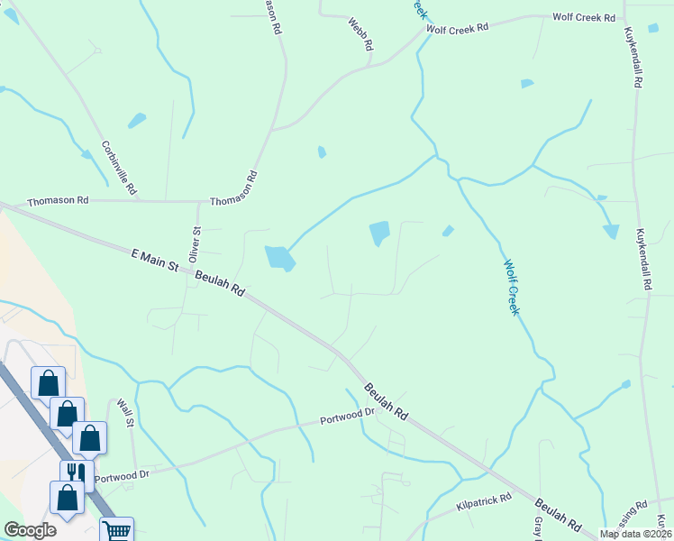 map of restaurants, bars, coffee shops, grocery stores, and more near 50 Mitchem Lane in Albertville