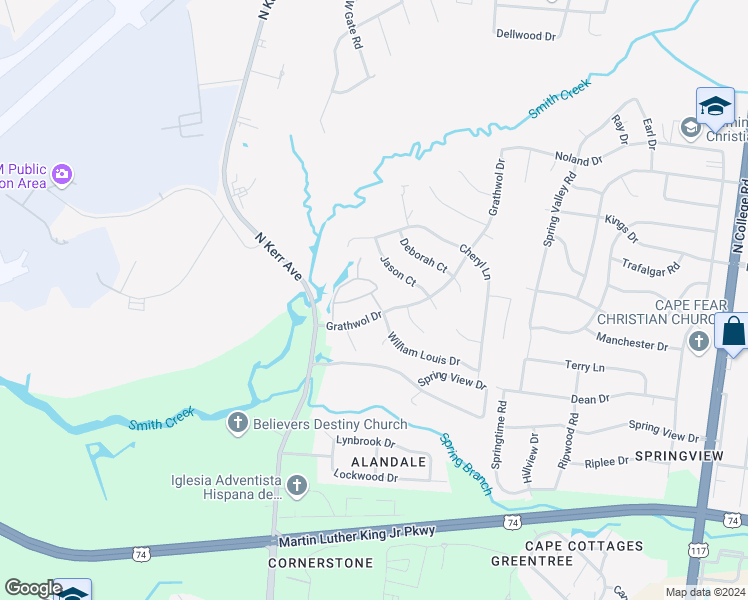 map of restaurants, bars, coffee shops, grocery stores, and more near 808 Nature Trail Drive in Wilmington