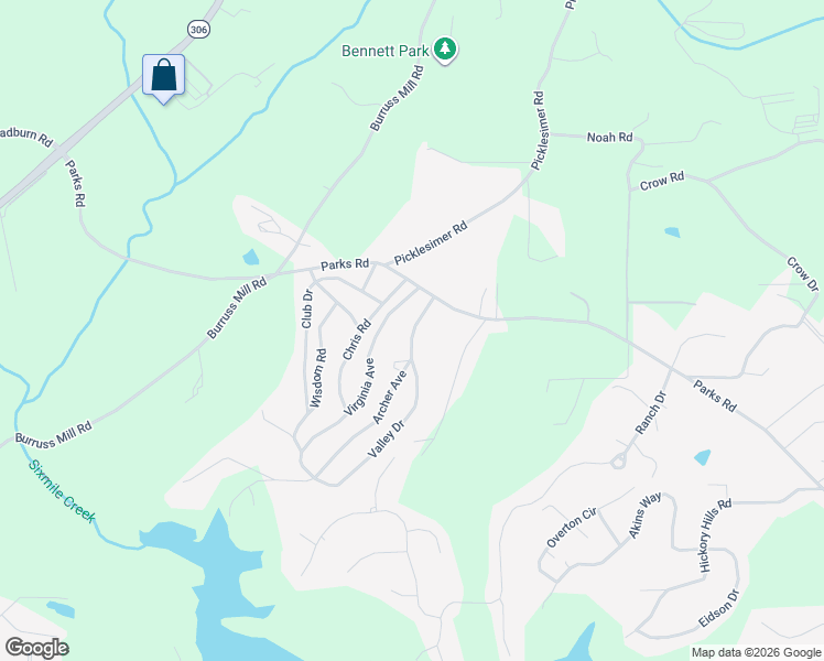 map of restaurants, bars, coffee shops, grocery stores, and more near 5150 Archer Avenue in Cumming
