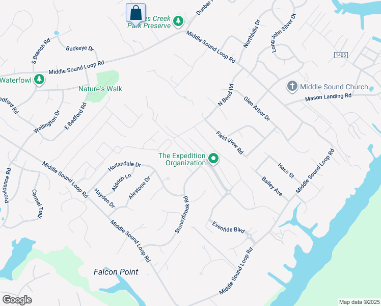 map of restaurants, bars, coffee shops, grocery stores, and more near 924 Anchors Bend Way in Wilmington