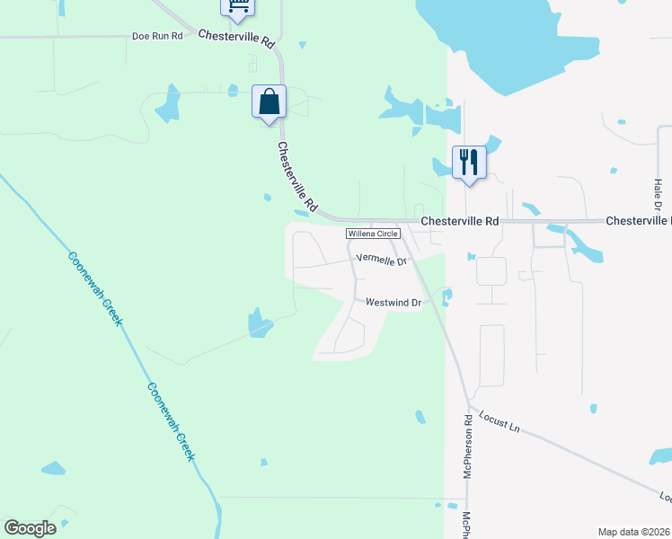 map of restaurants, bars, coffee shops, grocery stores, and more near 187 Ashley St in Tupelo
