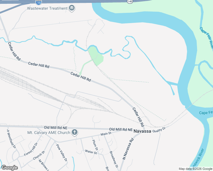 map of restaurants, bars, coffee shops, grocery stores, and more near 1270 Cedar Hill Road in Navassa