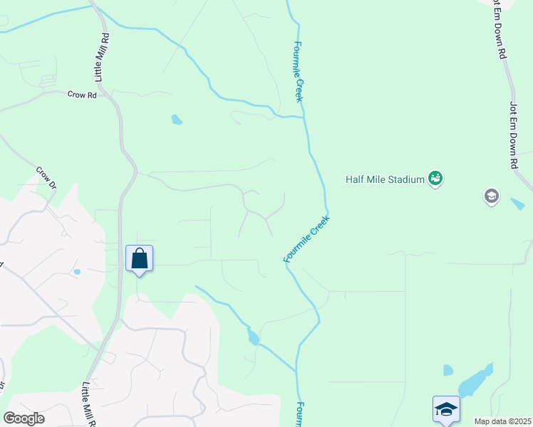 map of restaurants, bars, coffee shops, grocery stores, and more near 7925 Paddocks Mill Drive in Cumming