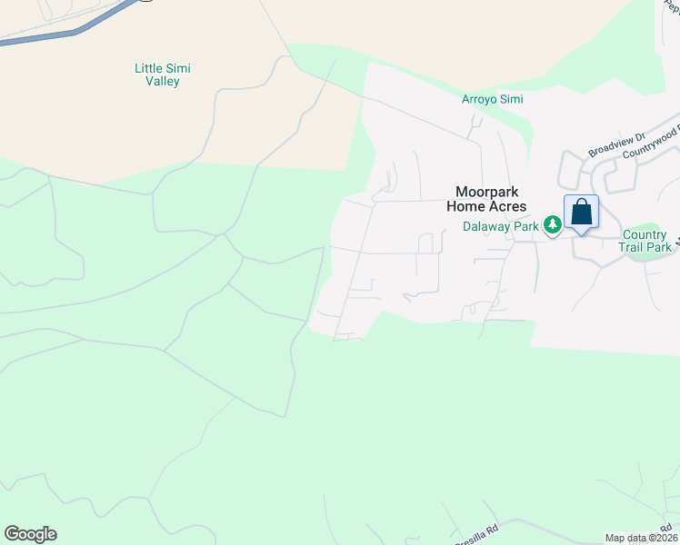 map of restaurants, bars, coffee shops, grocery stores, and more near 10735 Citrus Drive in Moorpark