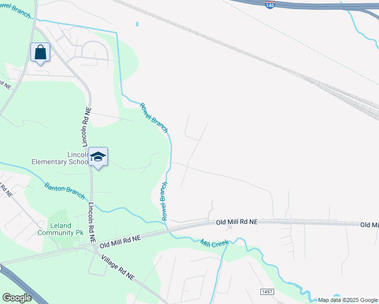 map of restaurants, bars, coffee shops, grocery stores, and more near 1519 Dorsey Lane Northeast in Leland