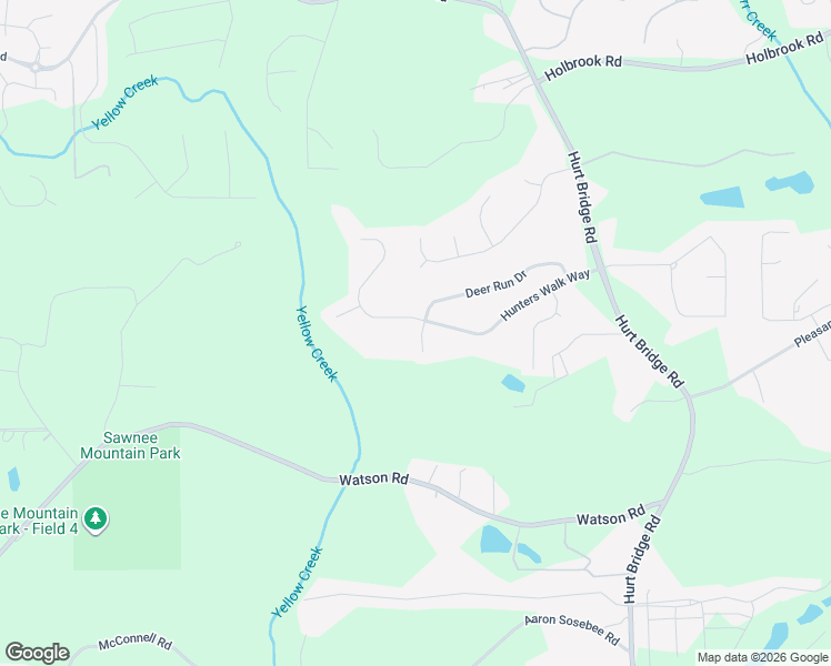 map of restaurants, bars, coffee shops, grocery stores, and more near 4235 Hunters Walk Way in Cumming