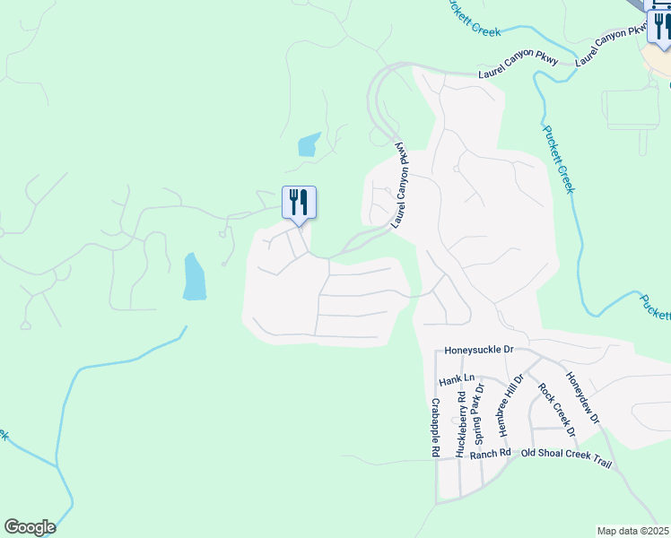 map of restaurants, bars, coffee shops, grocery stores, and more near 201 Aster Court in Canton