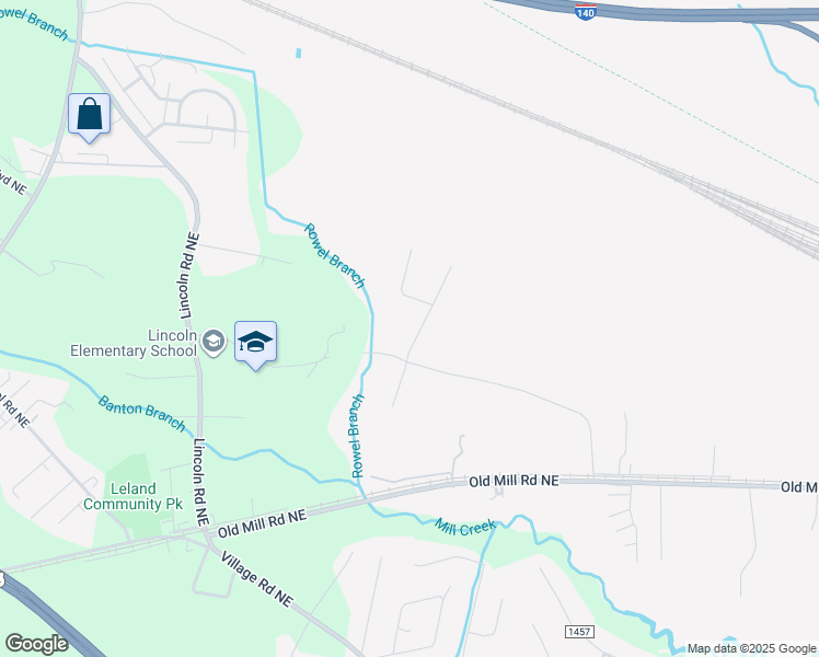 map of restaurants, bars, coffee shops, grocery stores, and more near 1519 Dorsey Lane Northeast in Leland