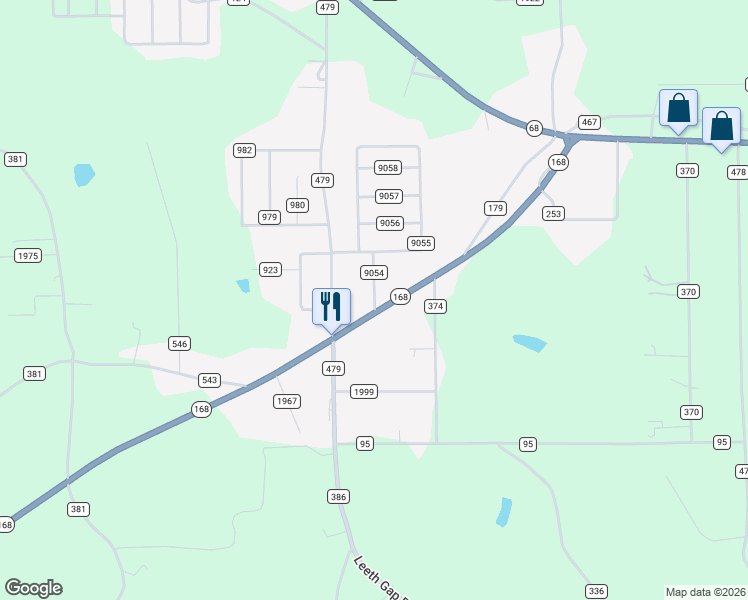 map of restaurants, bars, coffee shops, grocery stores, and more near 42a County Road 9054 in Albertville