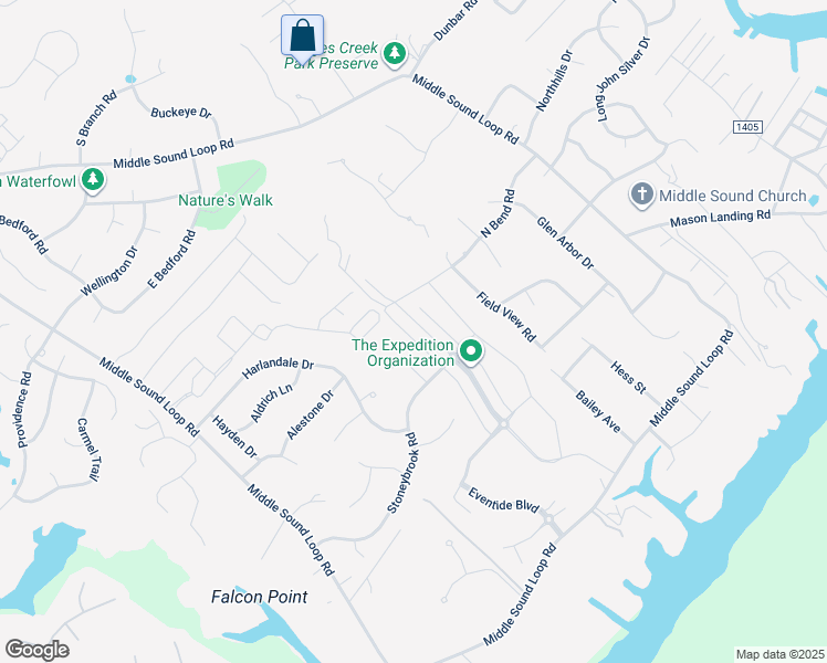 map of restaurants, bars, coffee shops, grocery stores, and more near 924 Anchors Bend Way in Wilmington