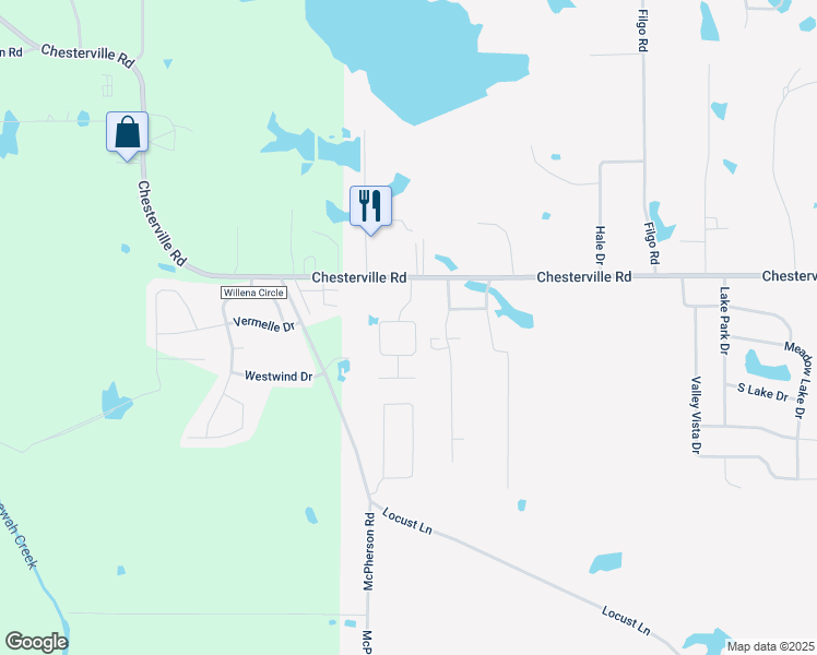 map of restaurants, bars, coffee shops, grocery stores, and more near 224 Harvester Square in Tupelo