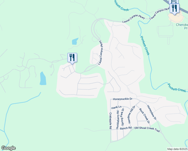 map of restaurants, bars, coffee shops, grocery stores, and more near 221 Aster Court in Canton