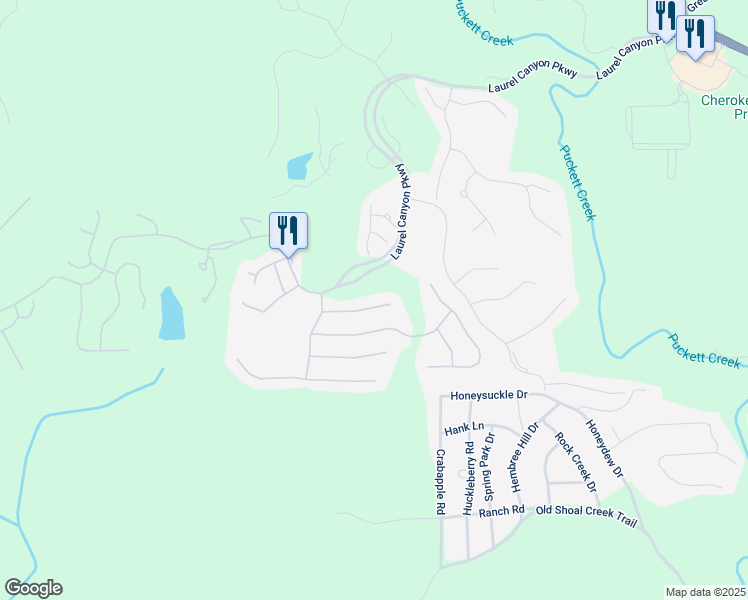 map of restaurants, bars, coffee shops, grocery stores, and more near 221 Aster Court in Canton