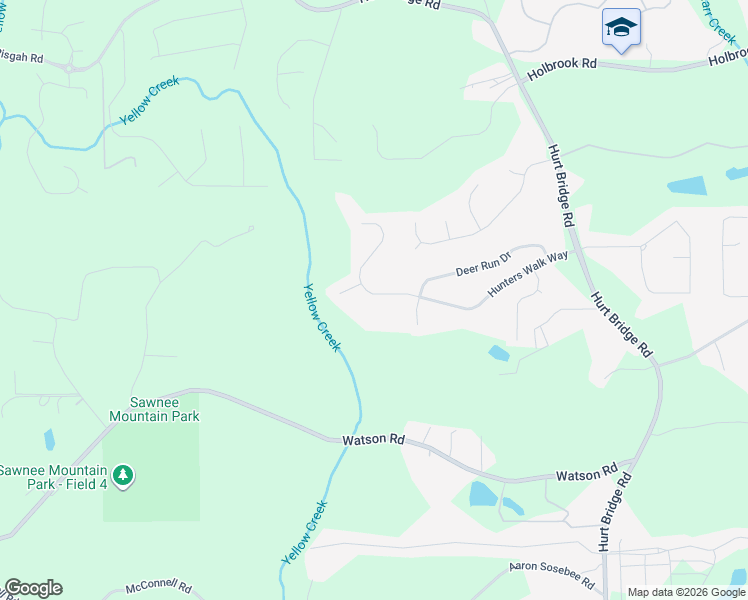 map of restaurants, bars, coffee shops, grocery stores, and more near 4275 Hunters Walk Way in Cumming